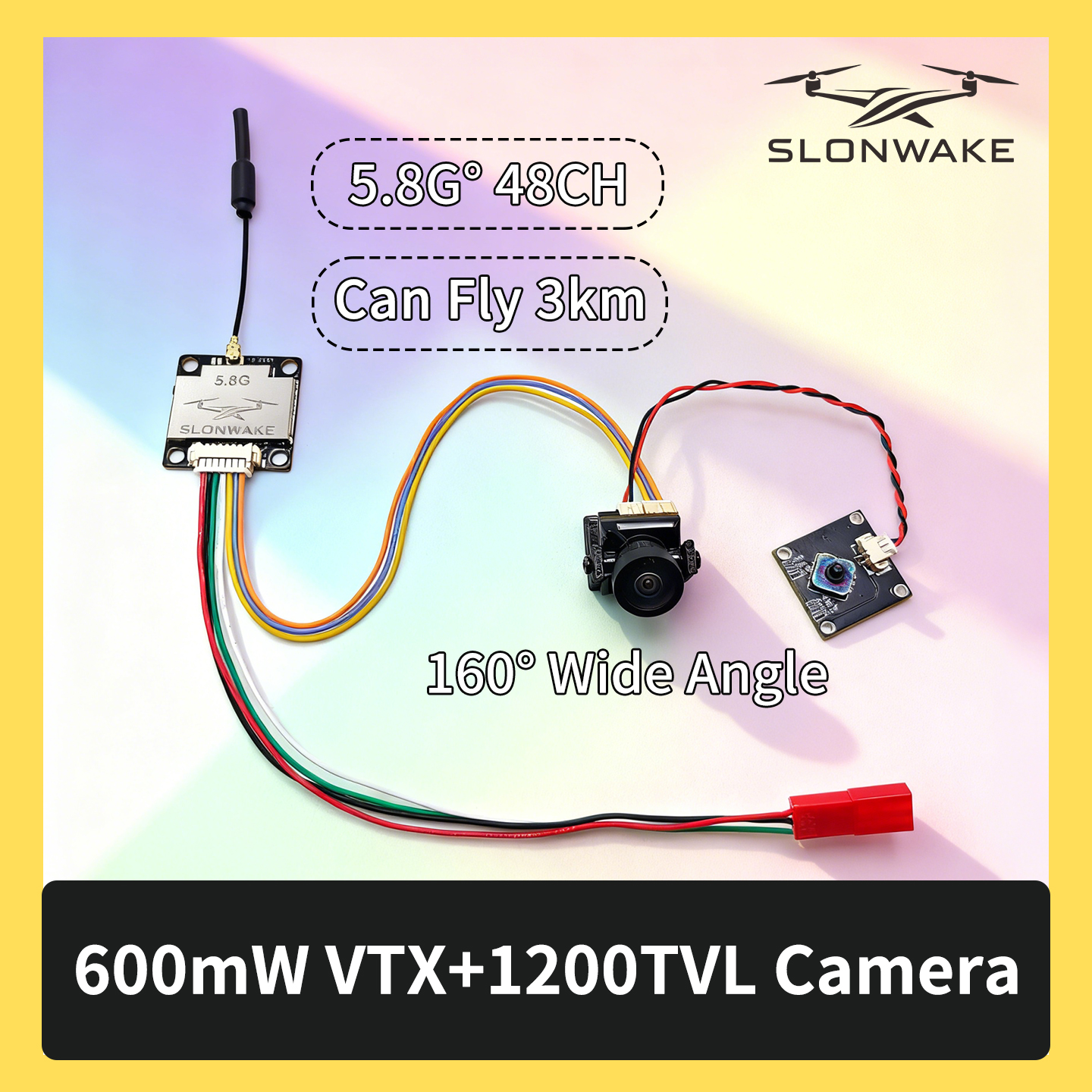 Drone Rc Transmitter And Receiver - SLONWAKE 5.8G 600mW 7-24V FPV Video