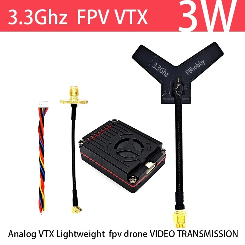 Vtx Video Transmitter - 3.3GHz FPV VTX/VRX 3W Analog Video