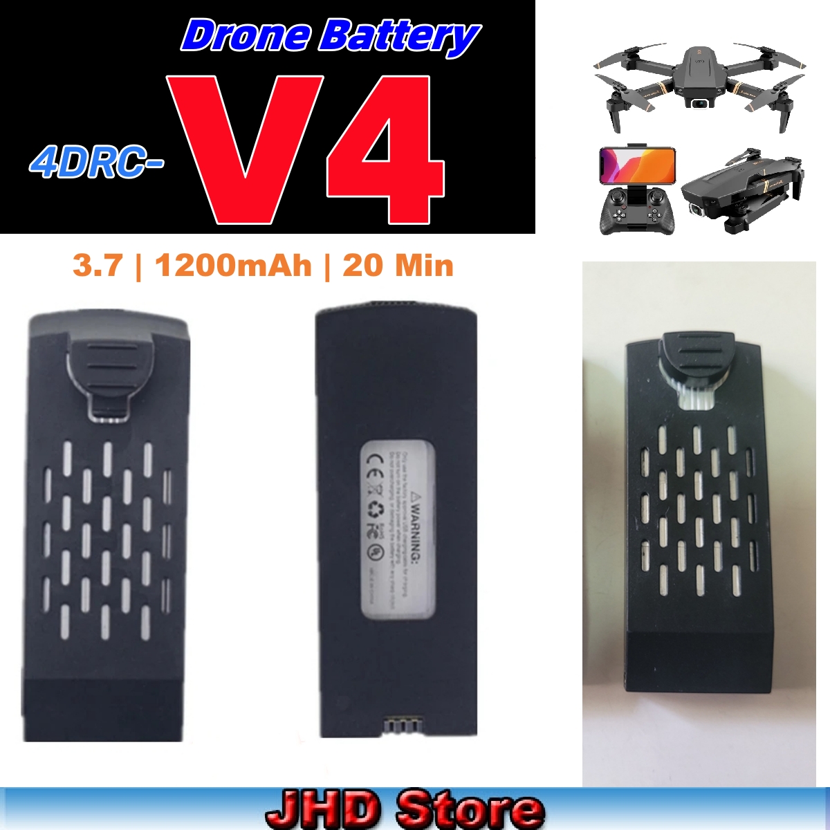 Lyzrc Drone - JHD Bateria 4DRC V4 Battery 3.7V