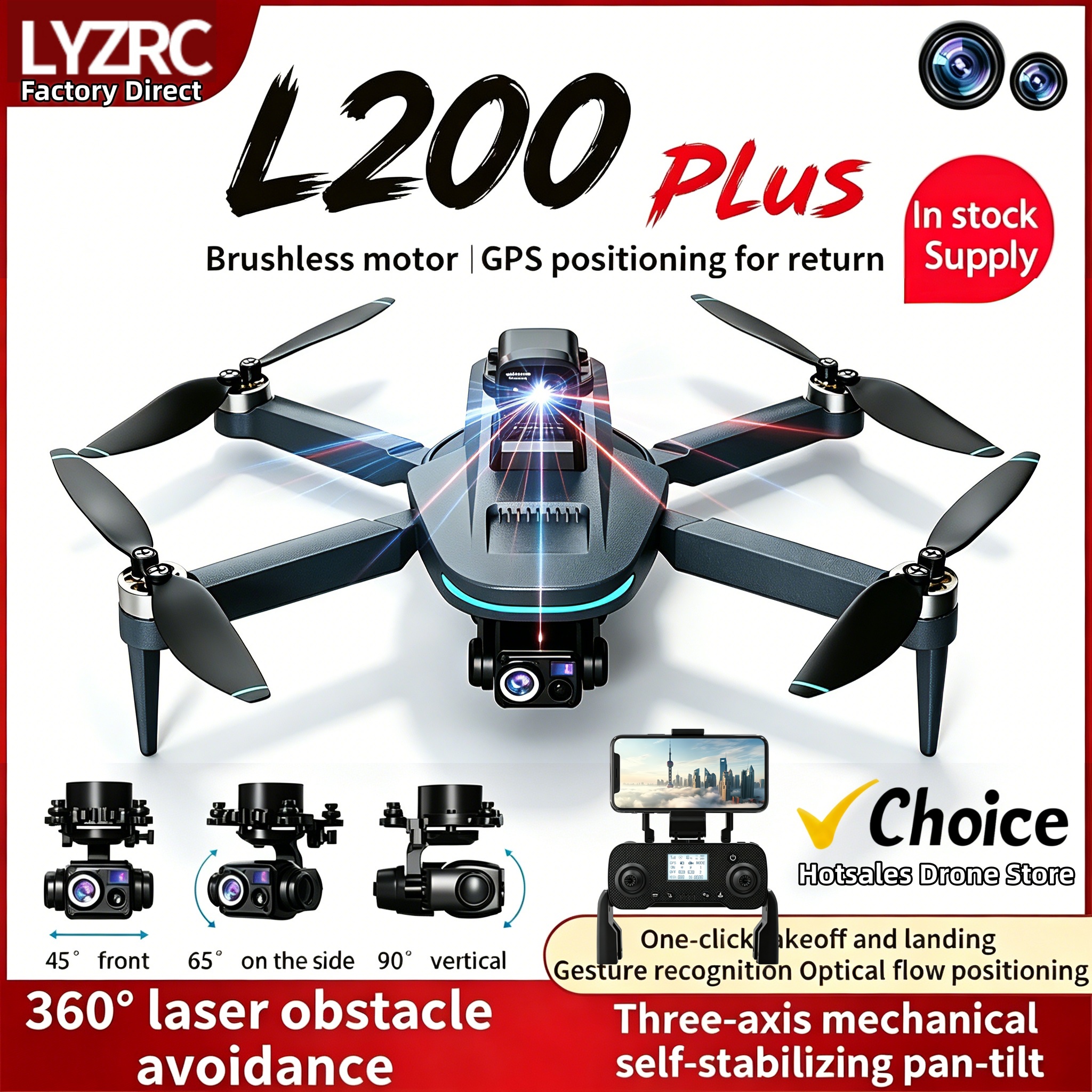 Lyzrc Drone - New L200 Plus GPS Drone Factory
