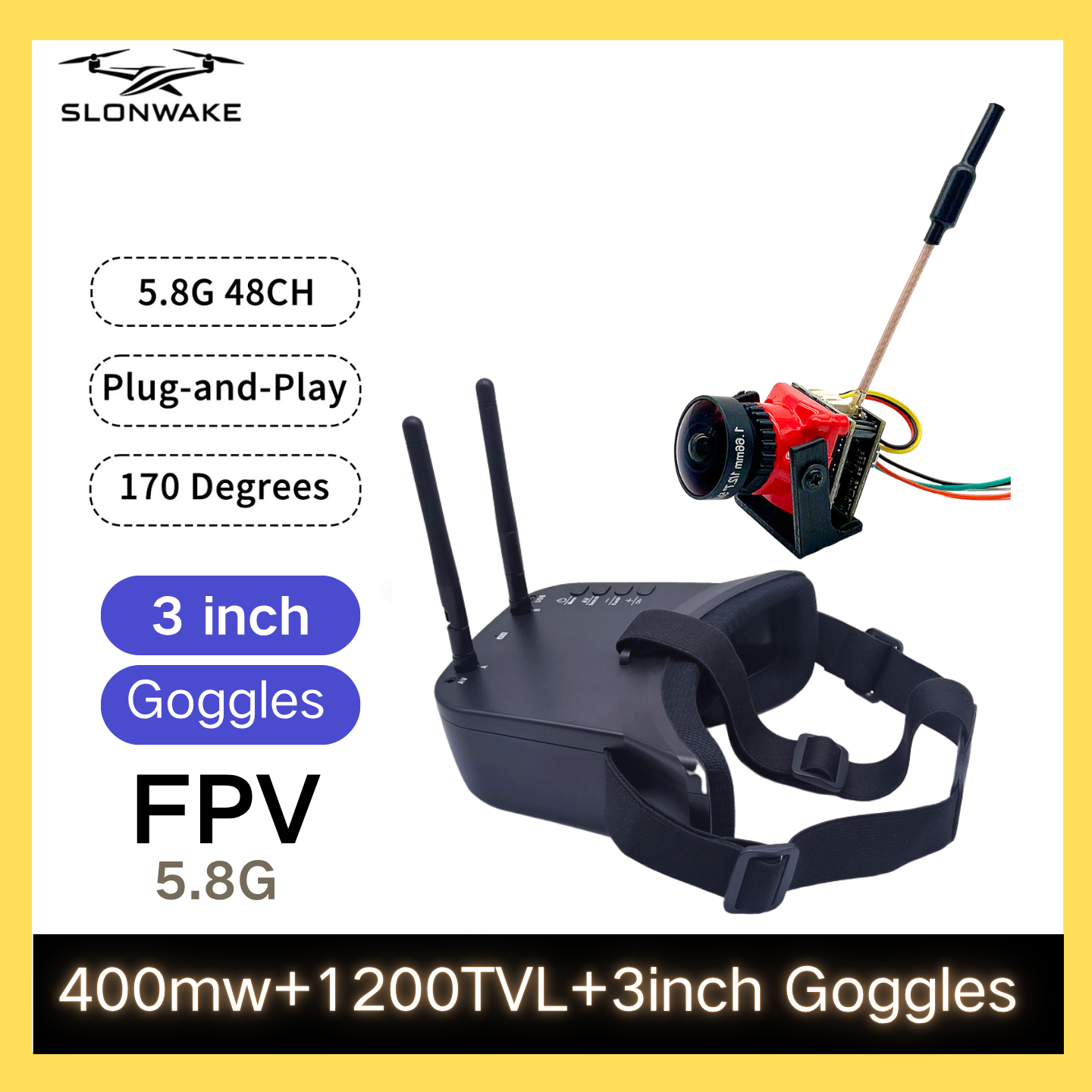 Drone Rc Transmitter And Receiver - SLONWAKE 5.8G 48CH FPV 400mw VTX