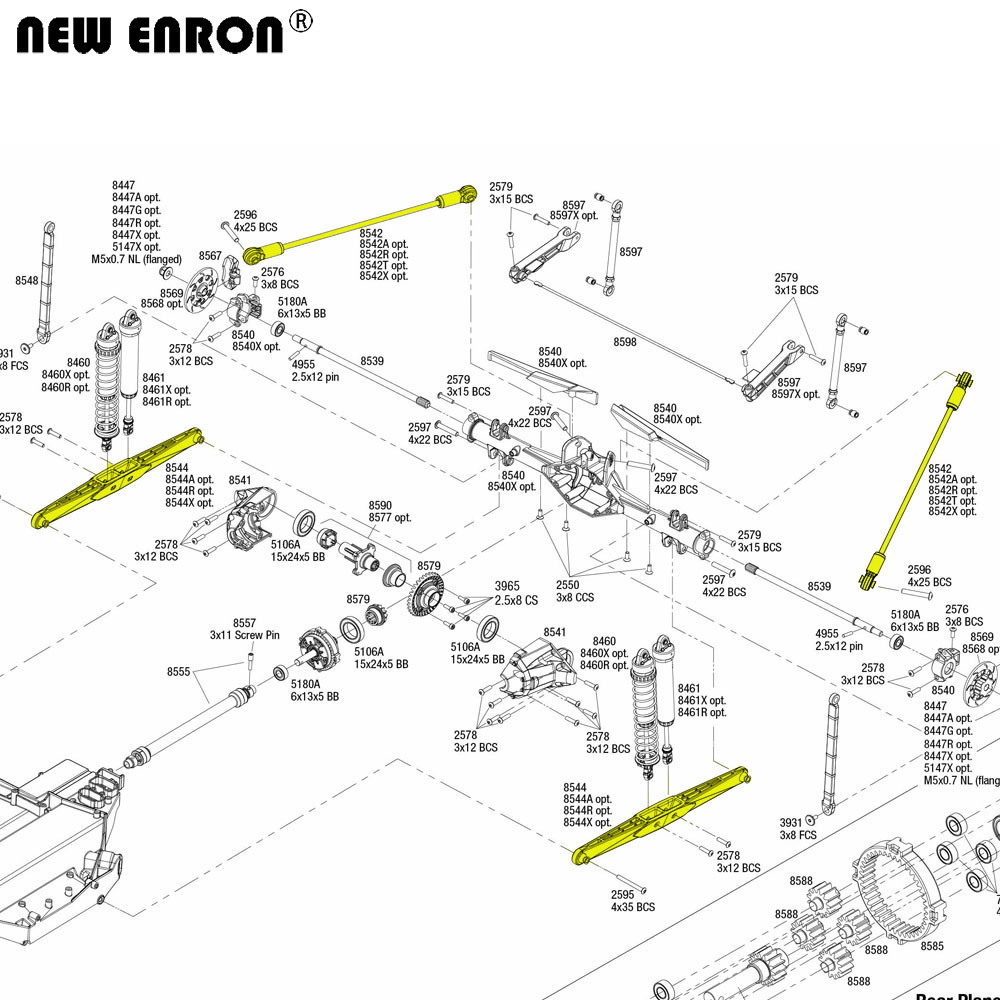 NEW ENRON Aluminum Alloy Rear  - Rc Suspension Arm ulasan dan harga
