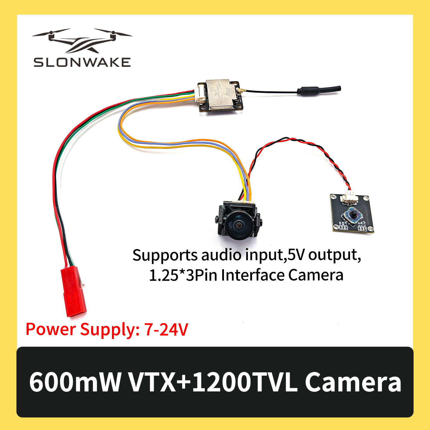 SLONWAKE 5.8G 600mW 7-24V FPV  - Drone Rc Transmitter And Receiver ulasan dan harga
