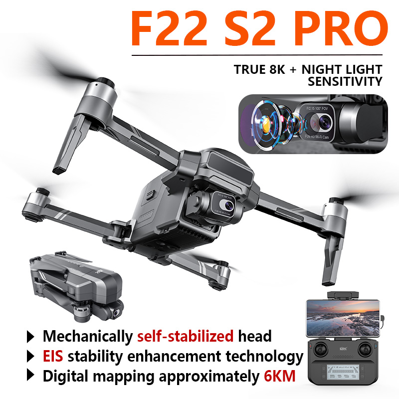 F22 S2 PRO Profesional HD Came - Drone F22 Rc ulasan dan harga