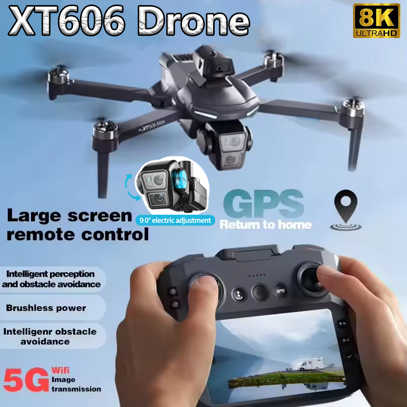 XT606 MAX GPS NEW Drone 8k Pro - Drone Top Rc ulasan dan harga
