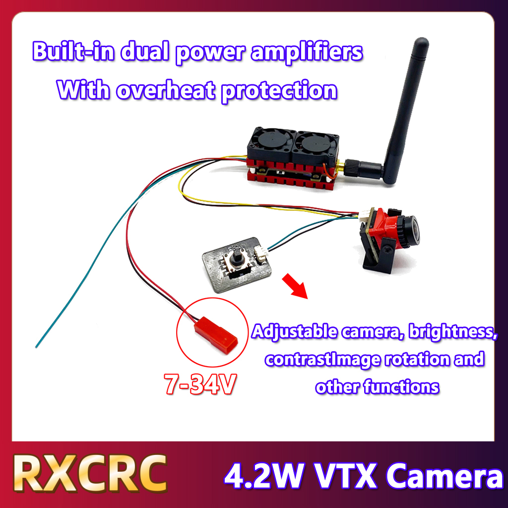 RXCRC 5.8G 48CH 4.2W High Powe - Drone Rc Transmitter And Receiver ulasan dan harga