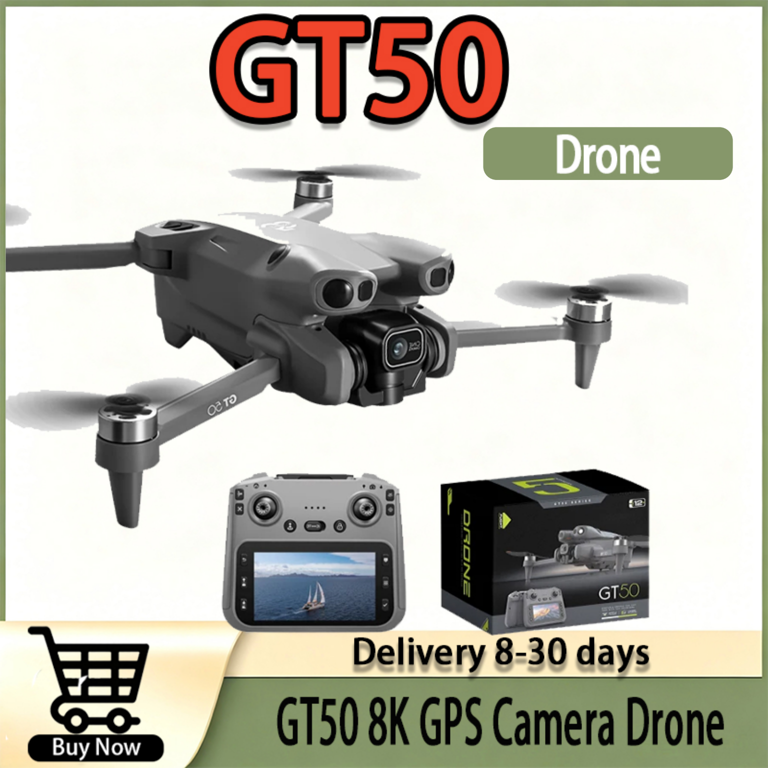 GT50 GPS Drone, 8K Dual Camera - Drone Top Rc ulasan dan harga