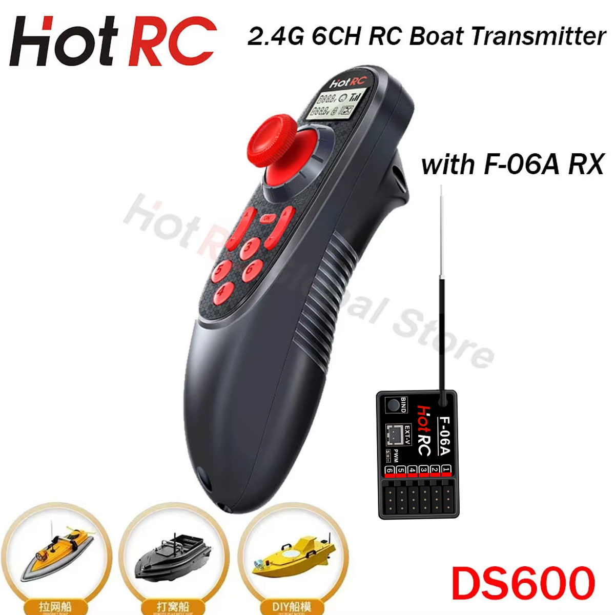 HOTRC DS600 6CH 6 Channel 2.4G - Telemetry Module Rc ulasan dan harga