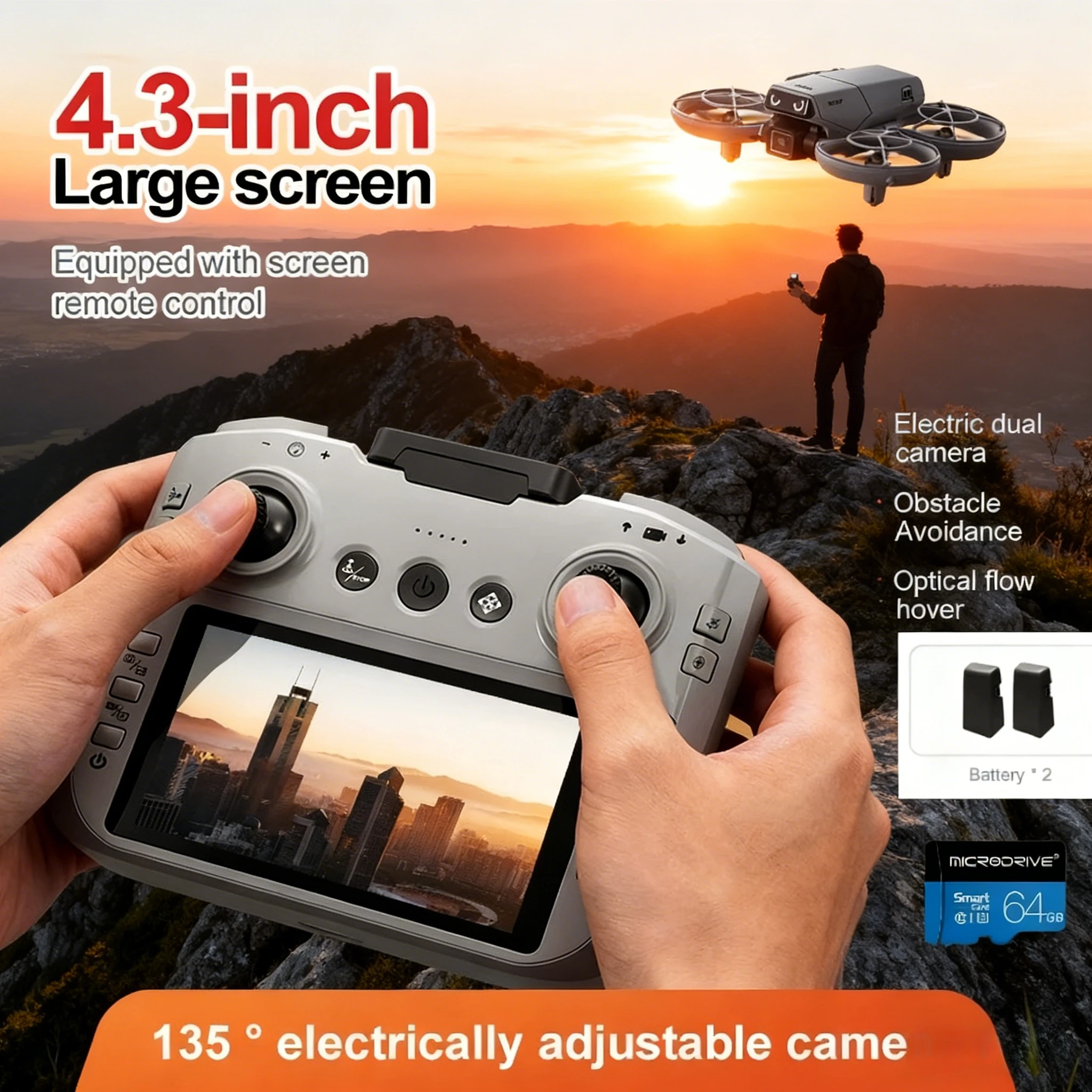 D36 Mini Drone With Screen Rem - Drone Top Rc ulasan dan harga