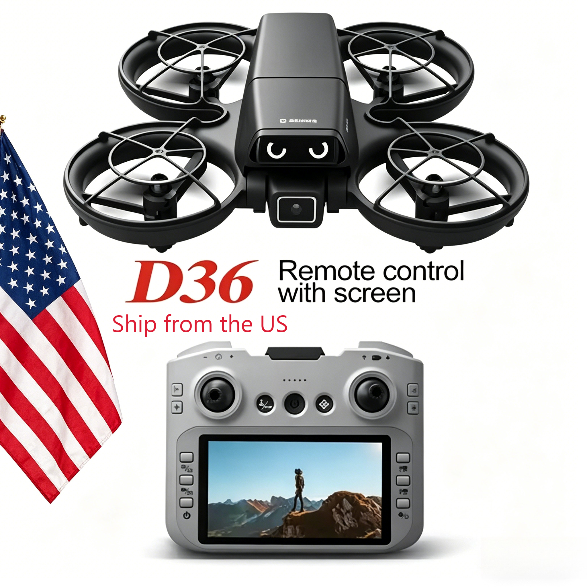 D36 Mini Drone With Screen Rem - Drone Top Rc ulasan dan harga