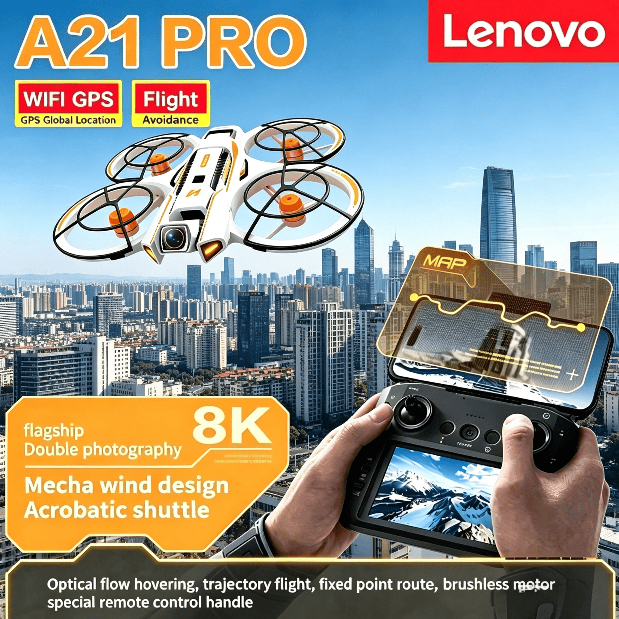 Lenovo A21Pro 8K GPS Drone 5G  - Drone Top Rc ulasan dan harga