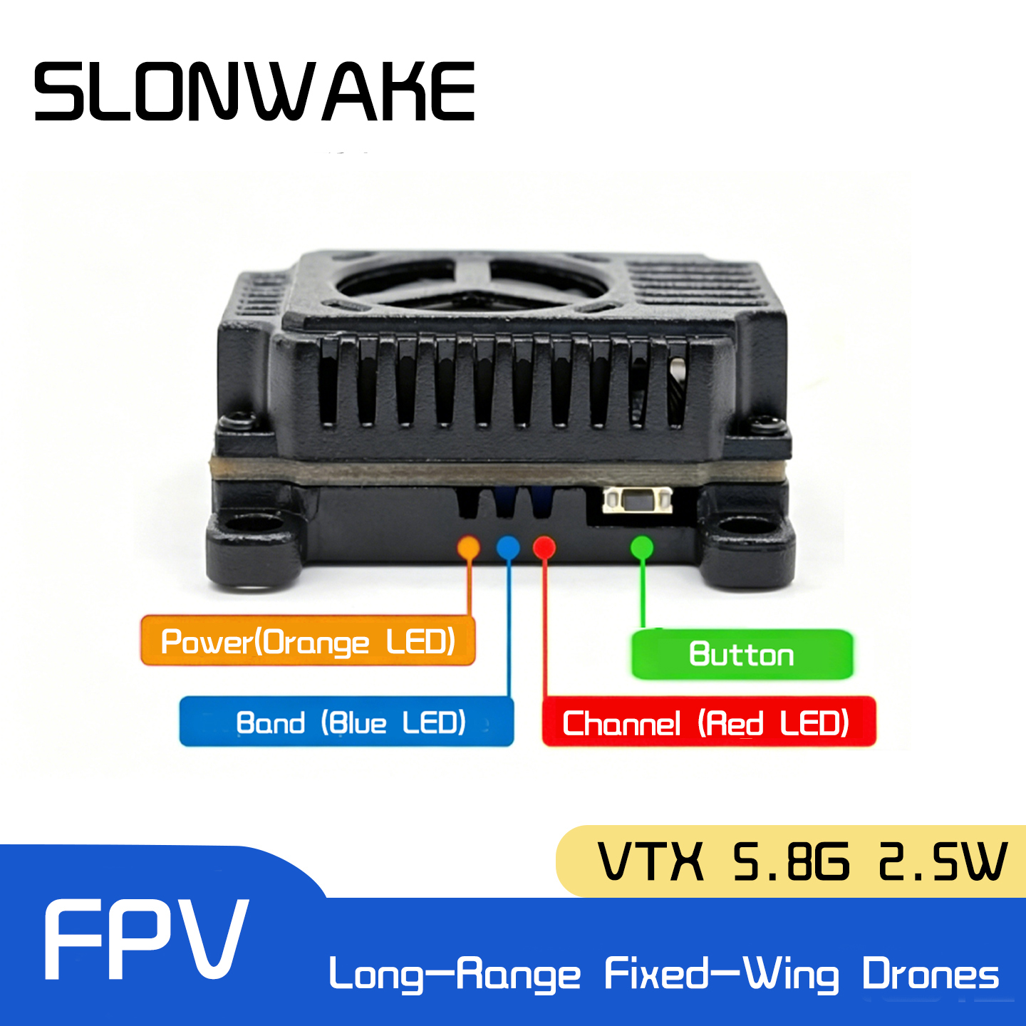 SLONWAKE 5.8G 48CH FPV Transmi - Drone Rc Transmitter And Receiver ulasan dan harga