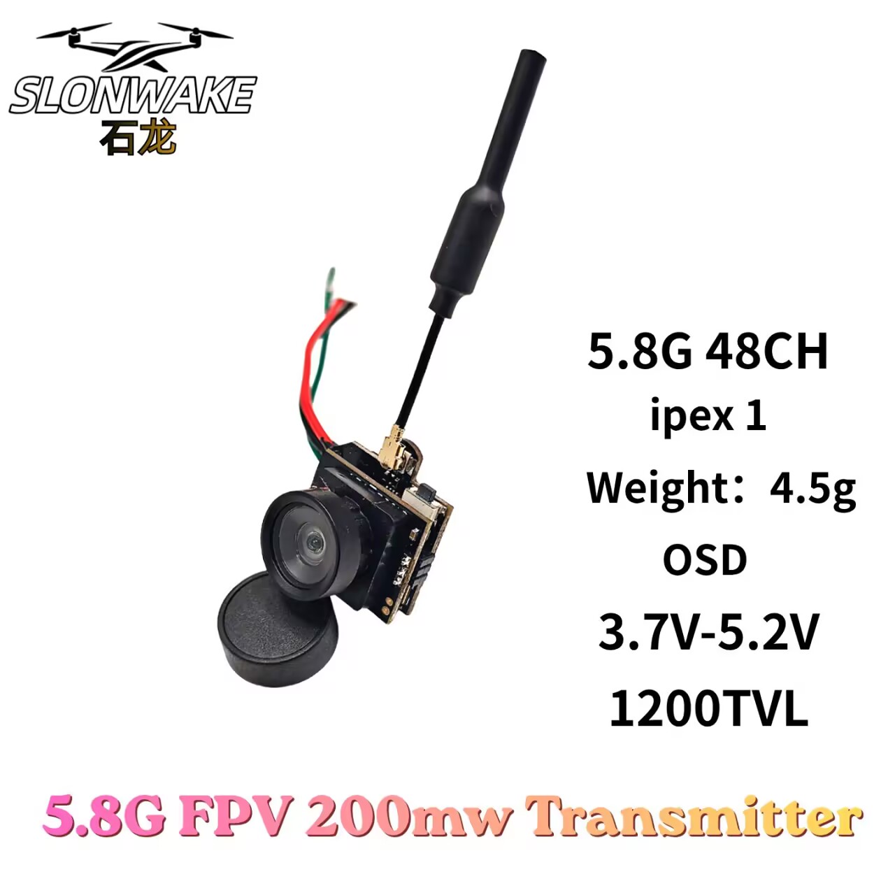 SLONWAKE 5.8G Analog VTX Trans - Vtx Video Transmitter ulasan dan harga